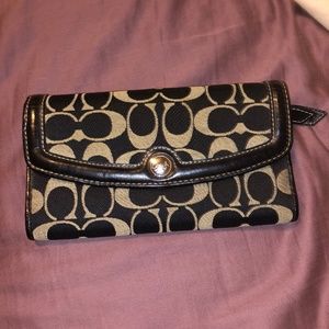 Black and white Coach Wallet